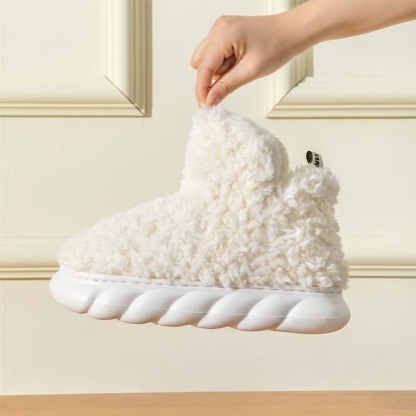 Stilvolle warme Baumwollschuhe mit dicker Sohle