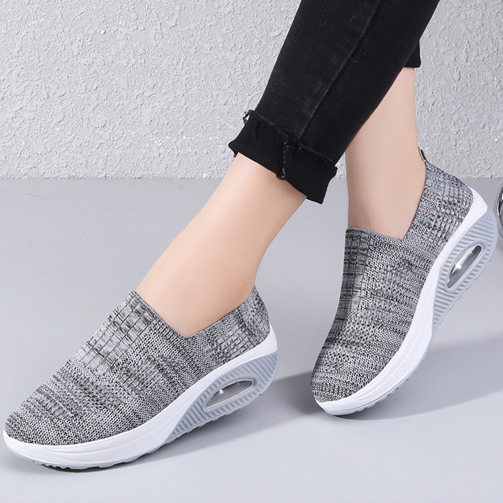 Atmungsaktive Luftpolster-Sneaker für Damen aus Fliegenstrick