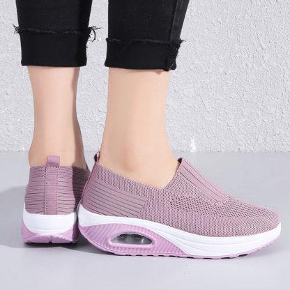 Atmungsaktive Luftpolster-Sneaker für Damen aus Fliegenstrick