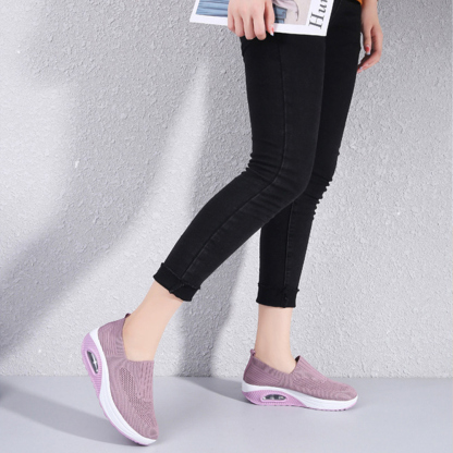 Atmungsaktive Luftpolster-Sneaker für Damen aus Fliegenstrick