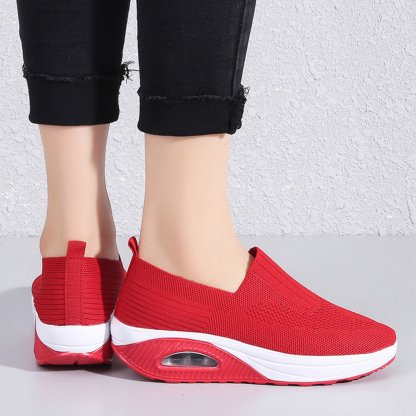 Atmungsaktive Luftpolster-Sneaker für Damen aus Fliegenstrick