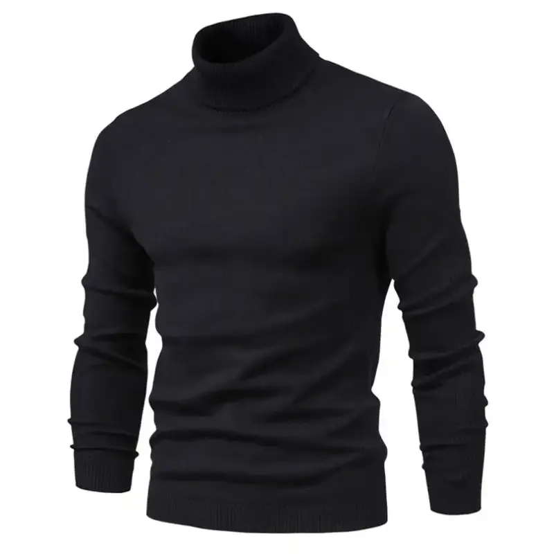 Herren-Pullover mit Rollkragen und Basic-Kaschmirbasis