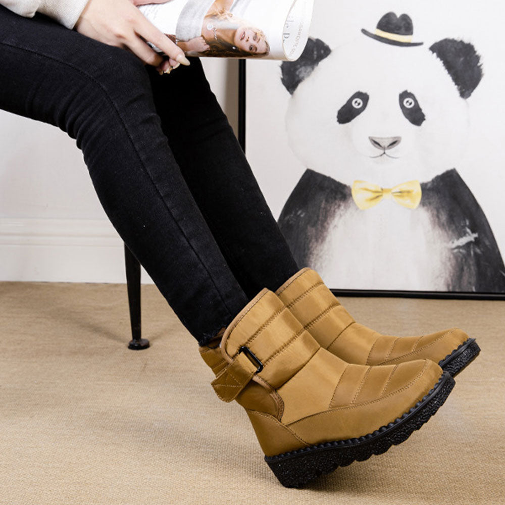 Damen Schneestiefel mit Klettverschluss