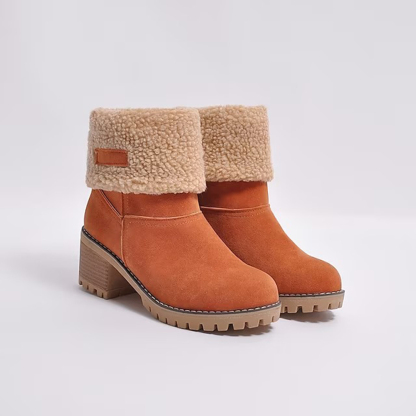 Neue, mit Kaschmir gefütterte, mittelhohe Baumwollstiefel für Damen
