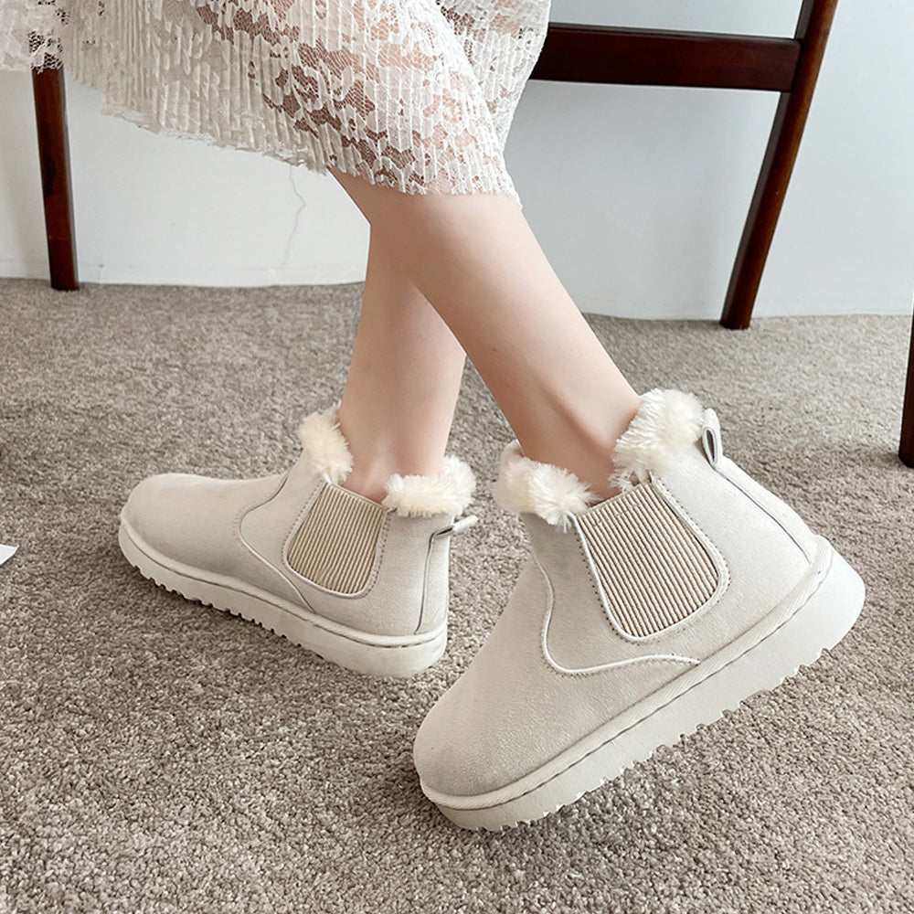 Winter neuer Stil plus Samtmode warme Baumwollschuhe Stiefeletten Schuhe