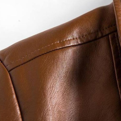  Lässiger, hochwertiger Reversblazer aus PU-Leder für Herren
