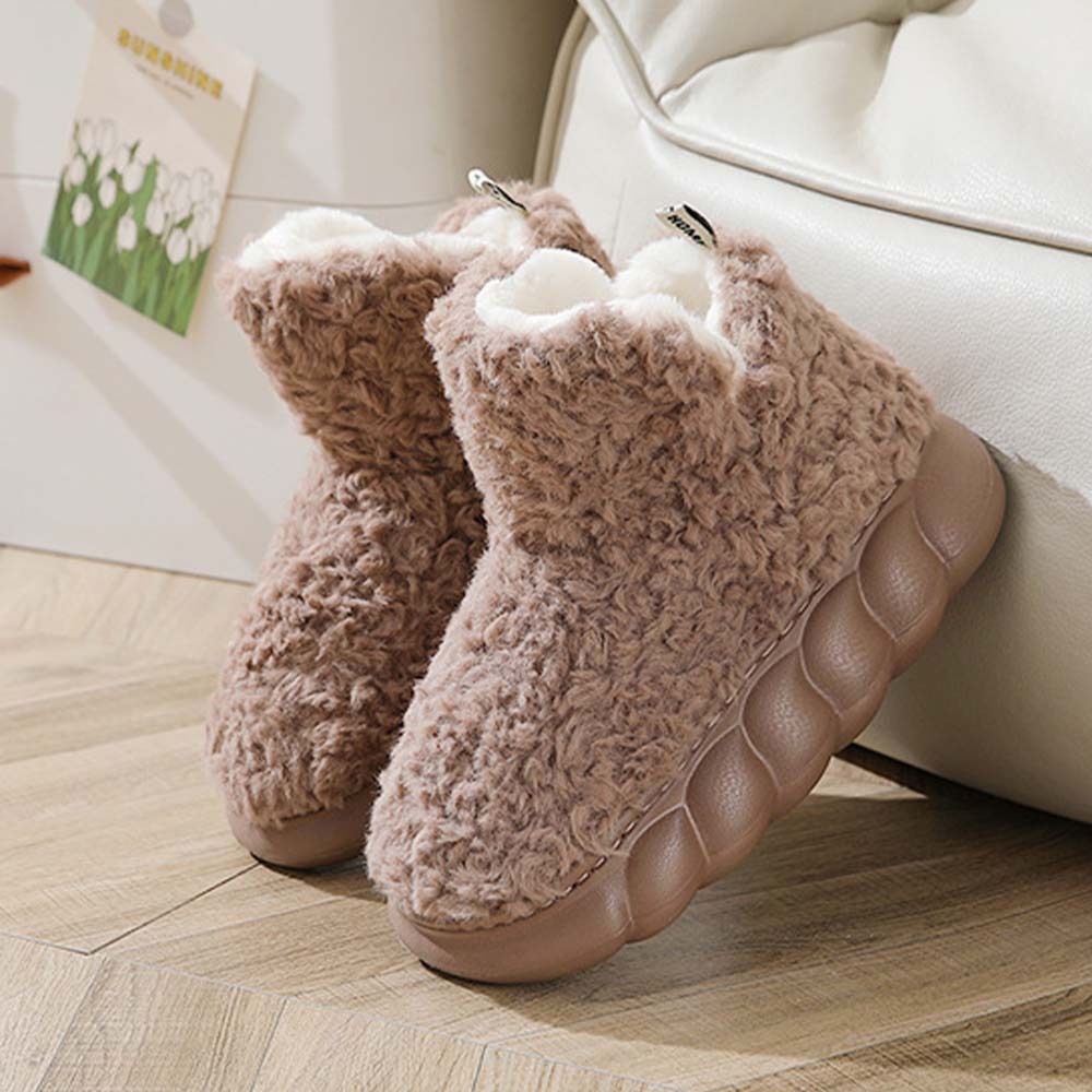 Stilvolle warme Baumwollschuhe mit dicker Sohle