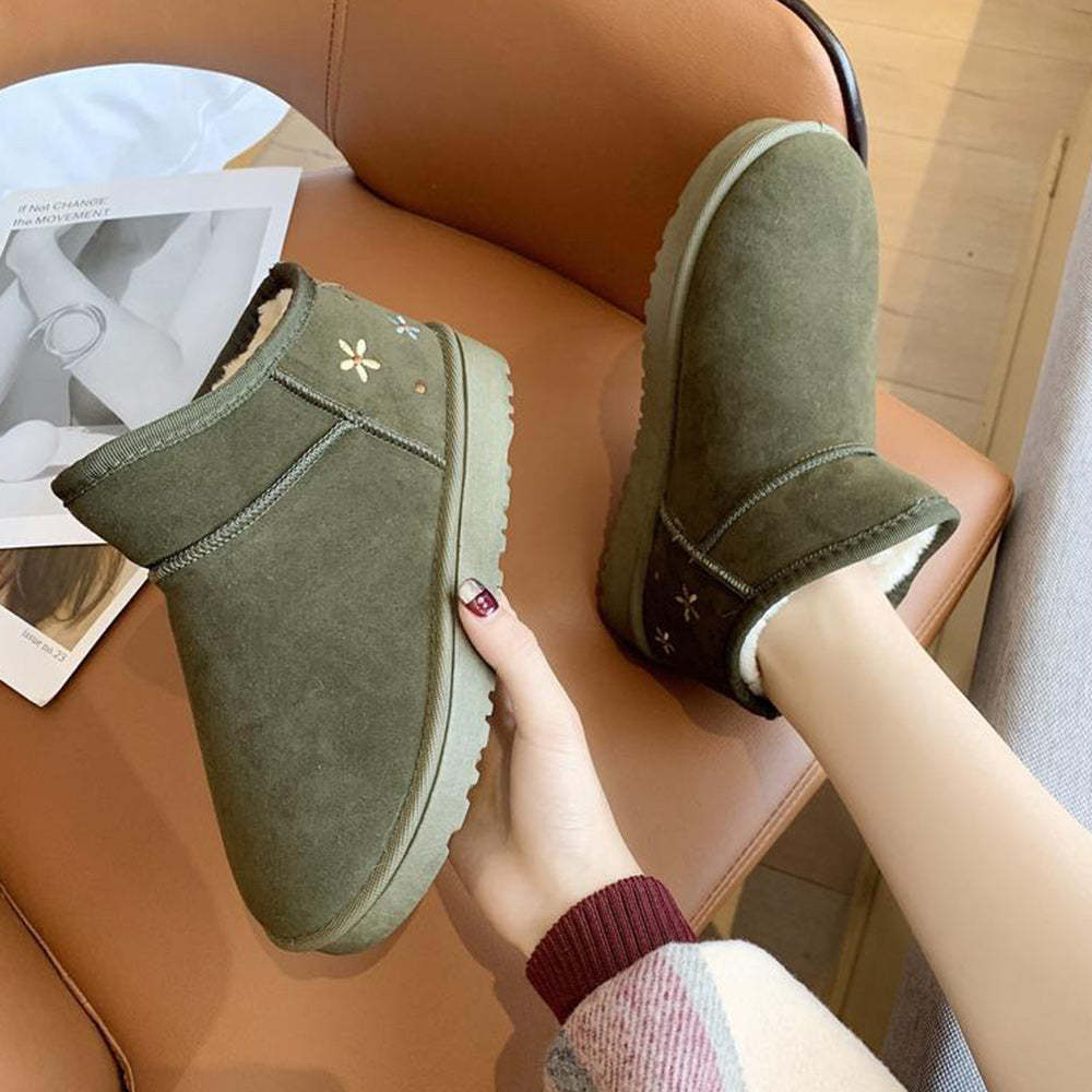 Winter neue koreanische Damen plus Samt dicke warme Baumwollschuhe