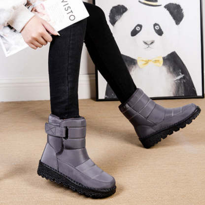 Damen Schneestiefel mit Klettverschluss
