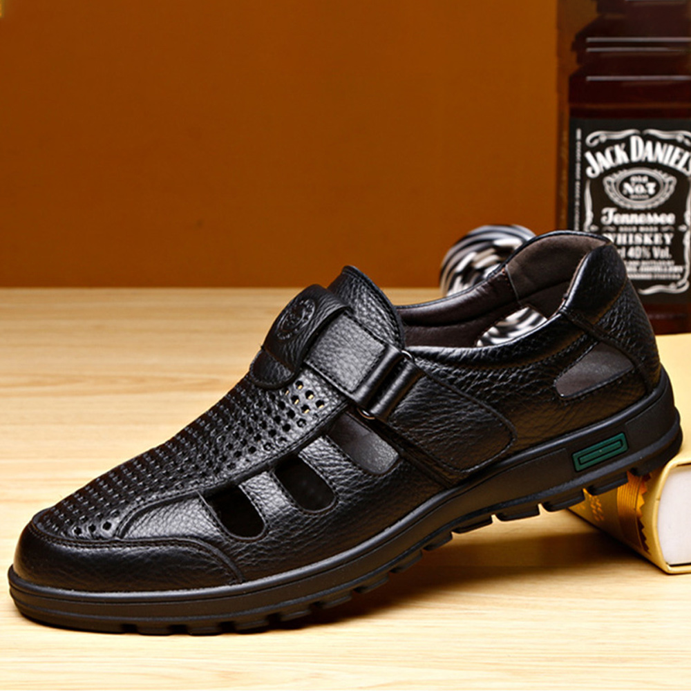 Herren-Hohlsandalen aus Premium-Rindsleder