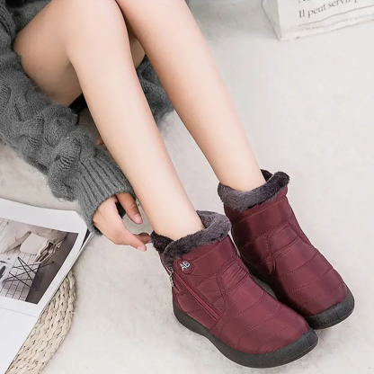 Warme Schneestiefel für Damen mit seitlichem Reißverschluss