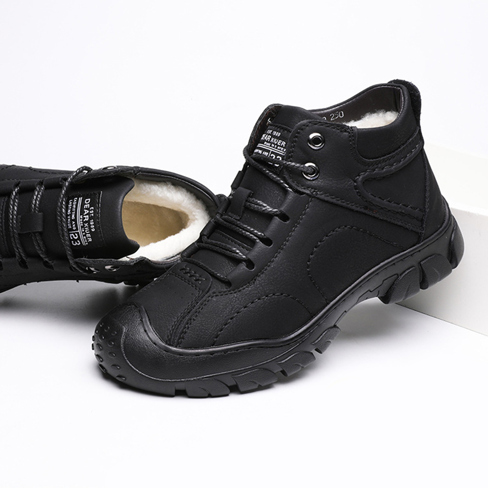 Winter-Herren-Outdoor-Fleece-warme Wanderschuhe
