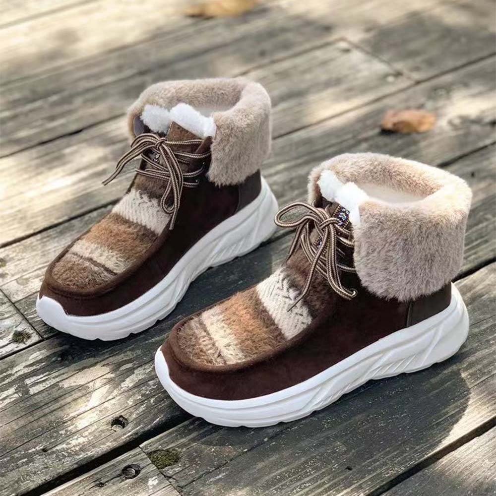 Neue winterverdickte und warme Damenstiefel