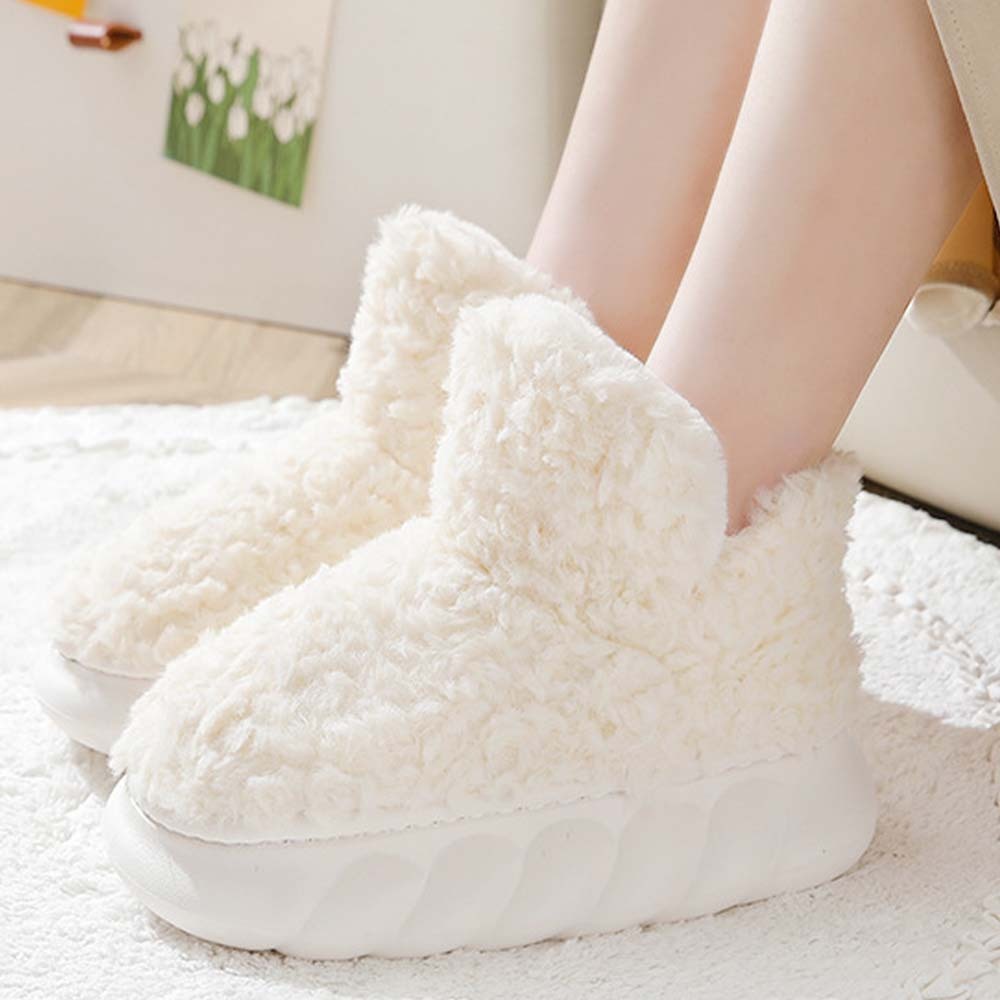 Stilvolle warme Baumwollschuhe mit dicker Sohle