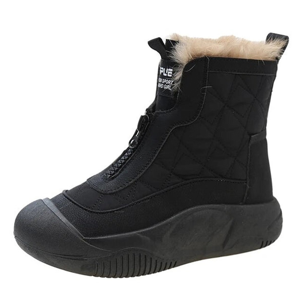 Neue Damen-Schneestiefel im Retro-Stil mit weicher Sohle und Samt