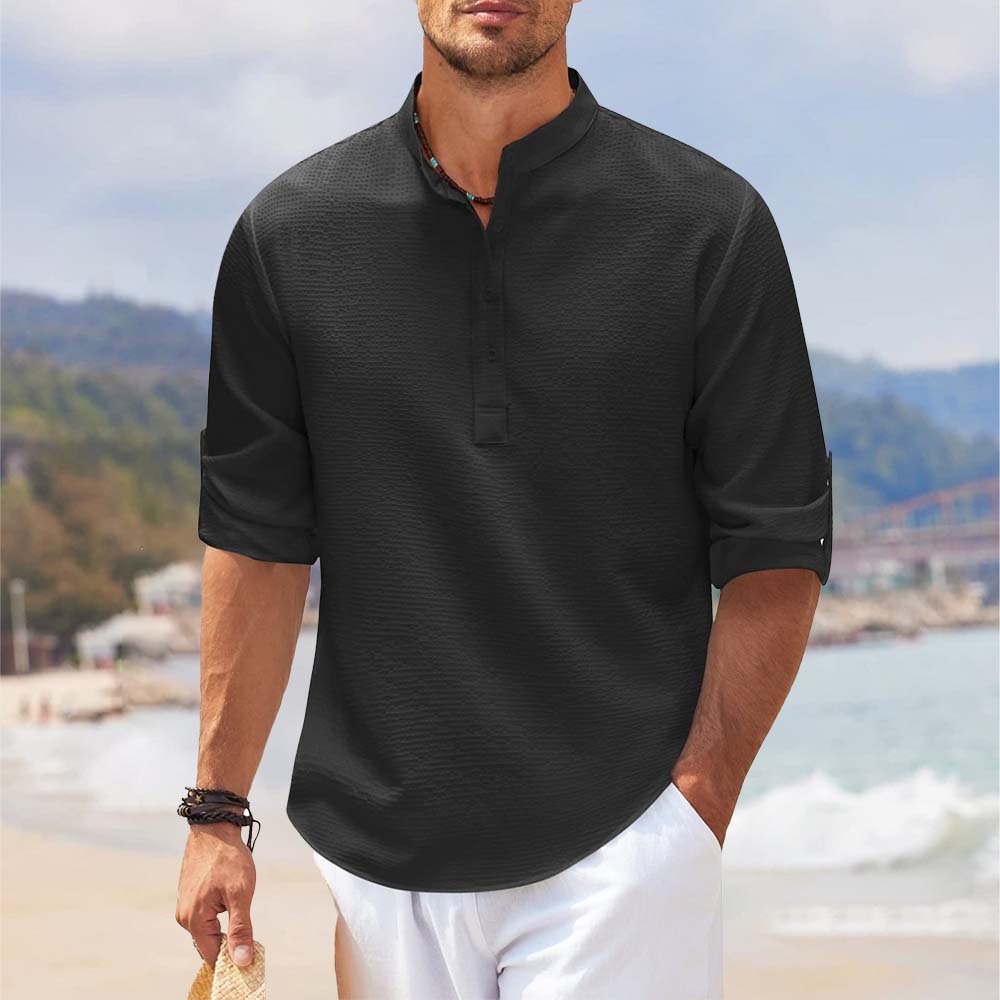 （）THERLING  Neues lässiges kariertes Langarmshirt für Herren