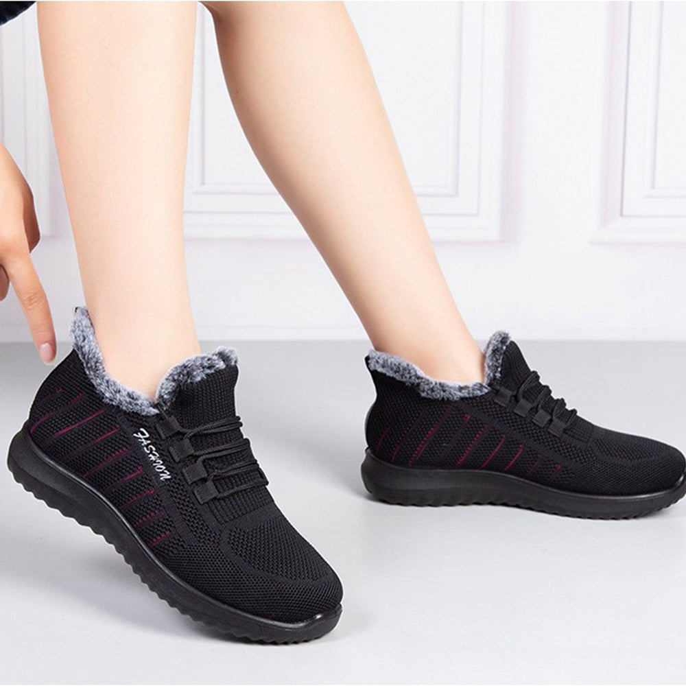Winter-Baumwollschuhe plus samtige warme Freizeit-Sportschuhe