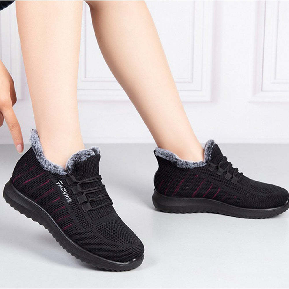 Winter-Baumwollschuhe plus samtige warme Freizeit-Sportschuhe