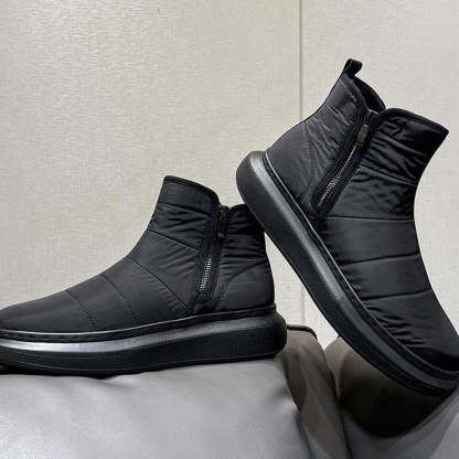 Winter-Herren-Fleece-Schneestiefel mit seitlichem Reißverschluss