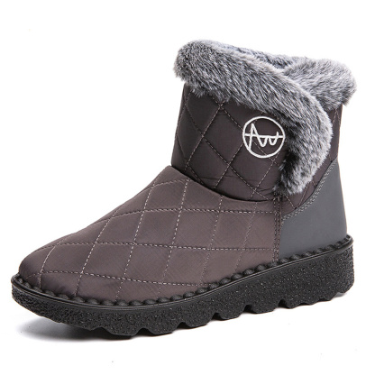 Damen-High-Top-Stiefel aus Fleece-Baumwolle