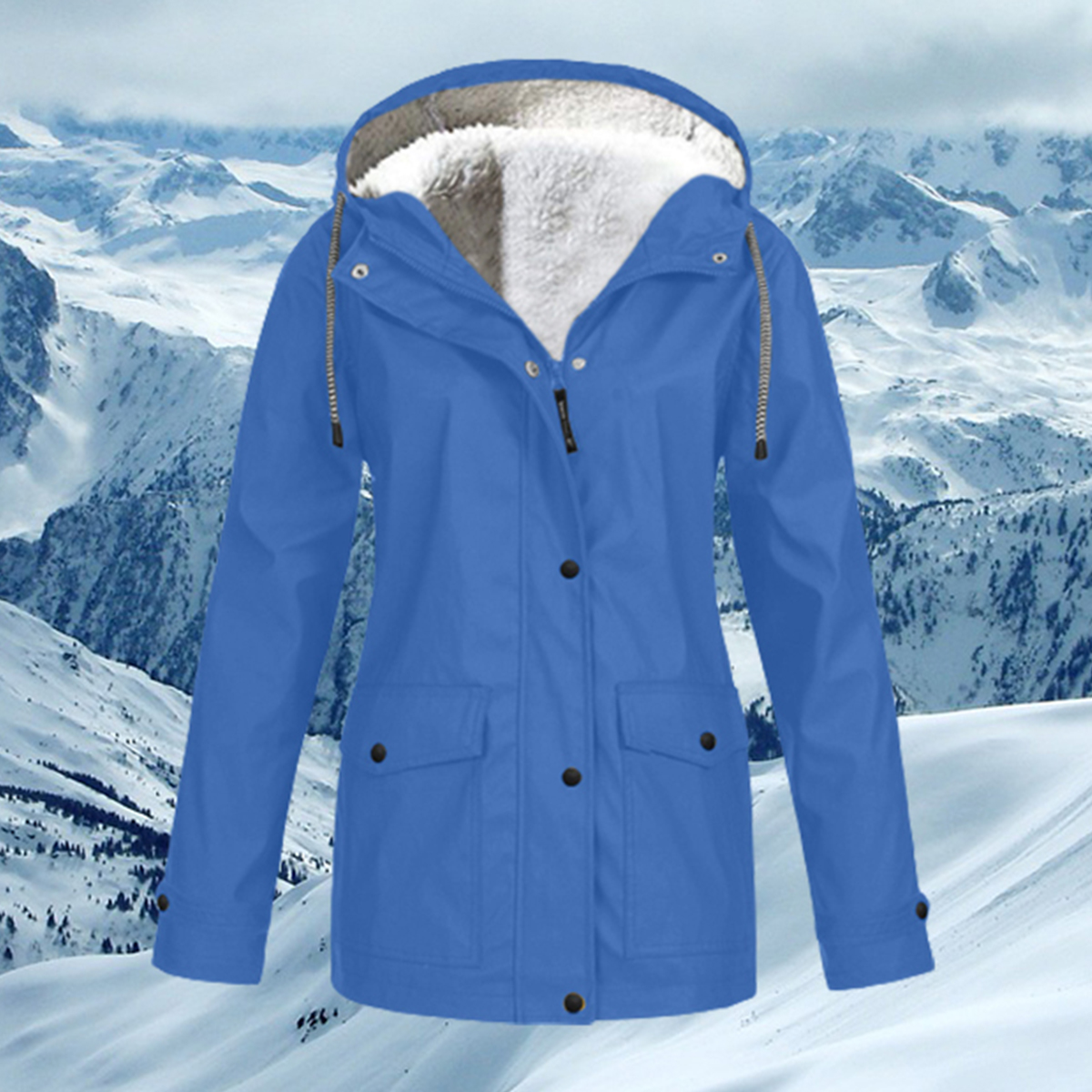 Therling Herbst und Winter neue Damen-Kapuzen-Fleecejacke