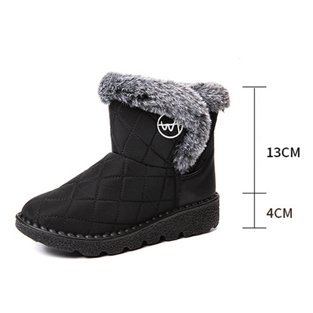 Damen-High-Top-Stiefel aus Fleece-Baumwolle