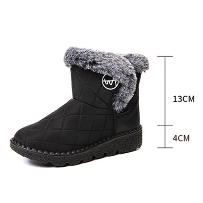 Damen-High-Top-Stiefel aus Fleece-Baumwolle