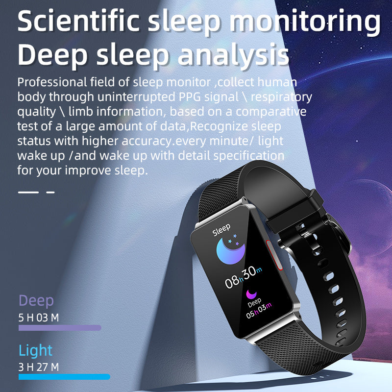 Luxuriöse Nicht-invasive Blutzucker Smartwatch für Frauen EKG PPG Herzfrequenz HRV Gesundheitsmarke | Männer Fitnesstracker