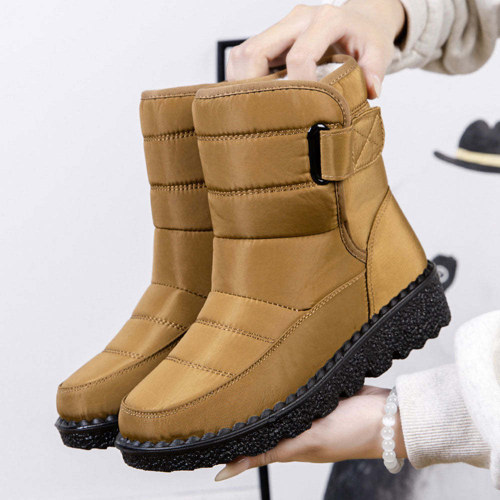 Damen Schneestiefel mit Klettverschluss