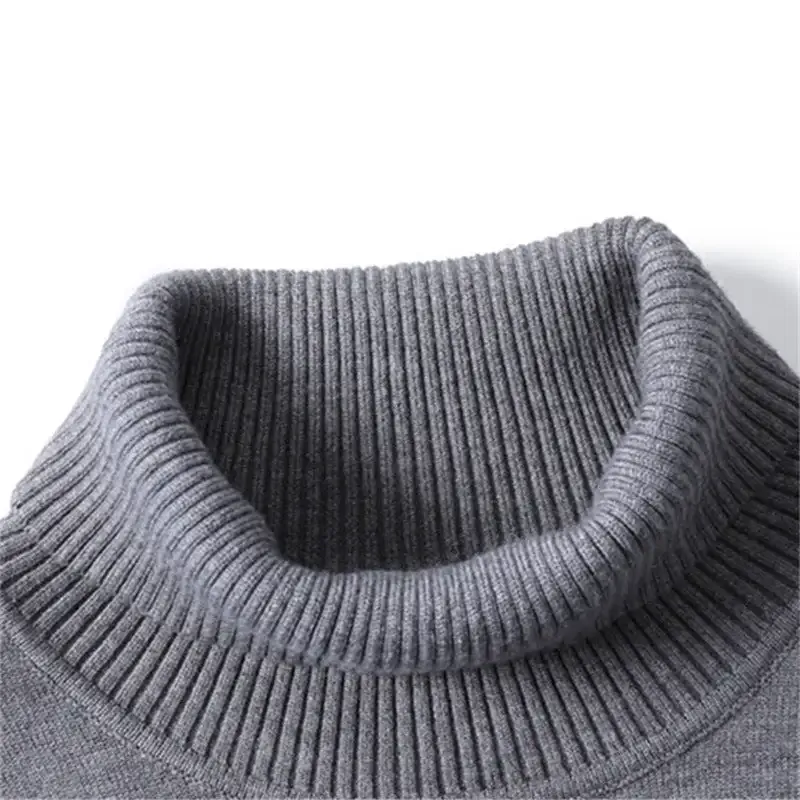 Herren-Pullover mit Rollkragen und Basic-Kaschmirbasis