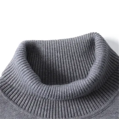 Herren-Pullover mit Rollkragen und Basic-Kaschmirbasis