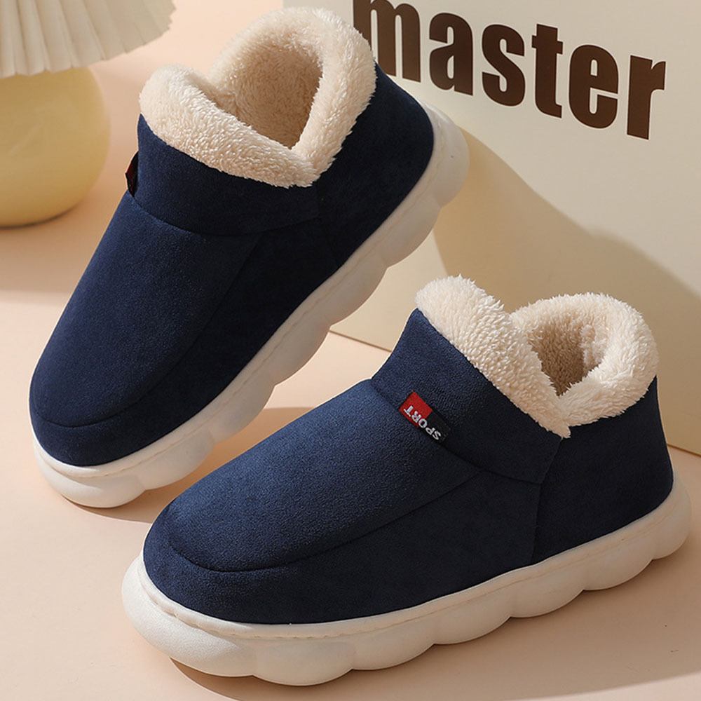Neue Heimschuhe mit dicken Sohlen und Fleece-Baumwolle
