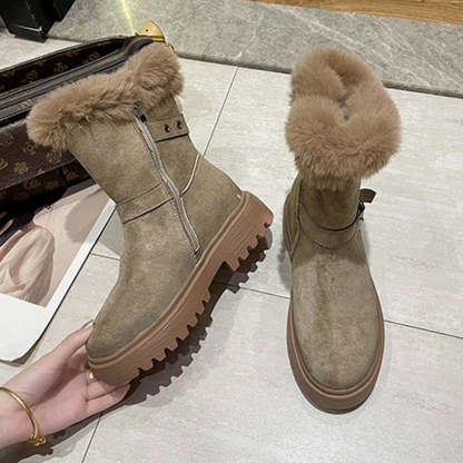 Winter neuer Stil plus samtverdickte warme Mittelrohr-warme Schuhe