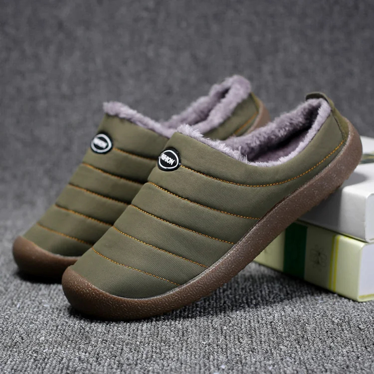 Winter Herren Fleece Baumwollschuhe Baumwollpantoffeln