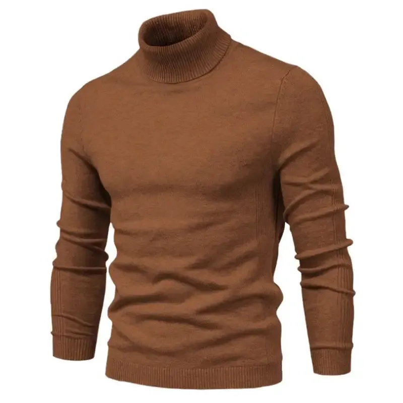 Herren-Pullover mit Rollkragen und Basic-Kaschmirbasis