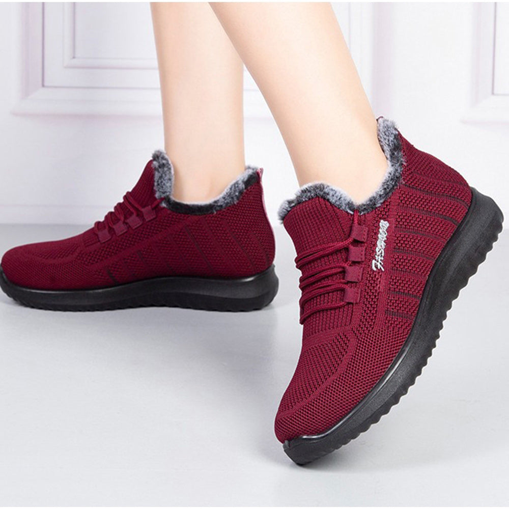 Winter-Baumwollschuhe plus samtige warme Freizeit-Sportschuhe