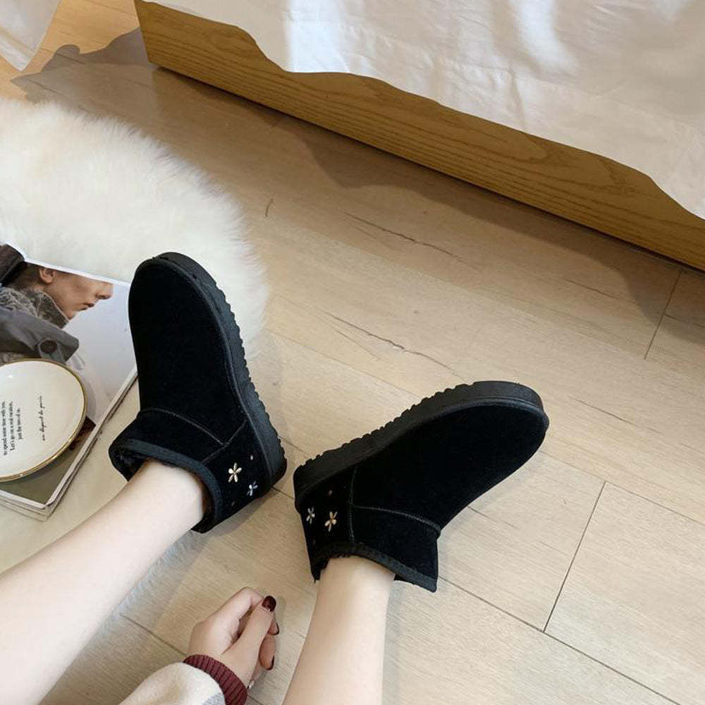 Winter neue koreanische Damen plus Samt dicke warme Baumwollschuhe