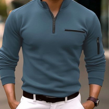 Therling Einfarbiges Poloshirt für Herren