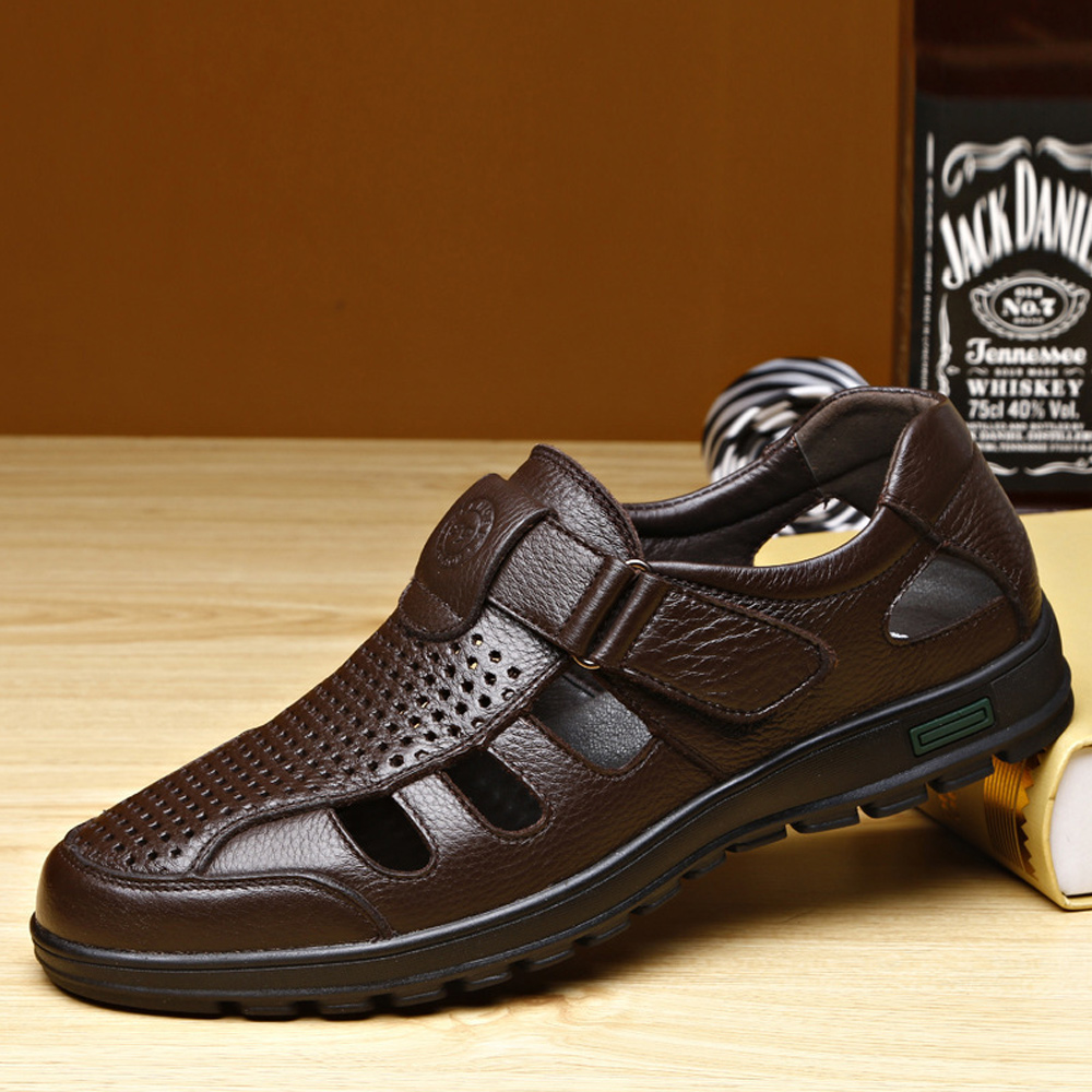 Herren-Hohlsandalen aus Premium-Rindsleder