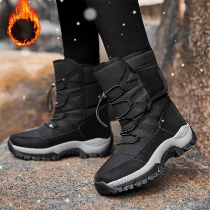 Hoher, dicker und warmer Fleece-Schneestiefel