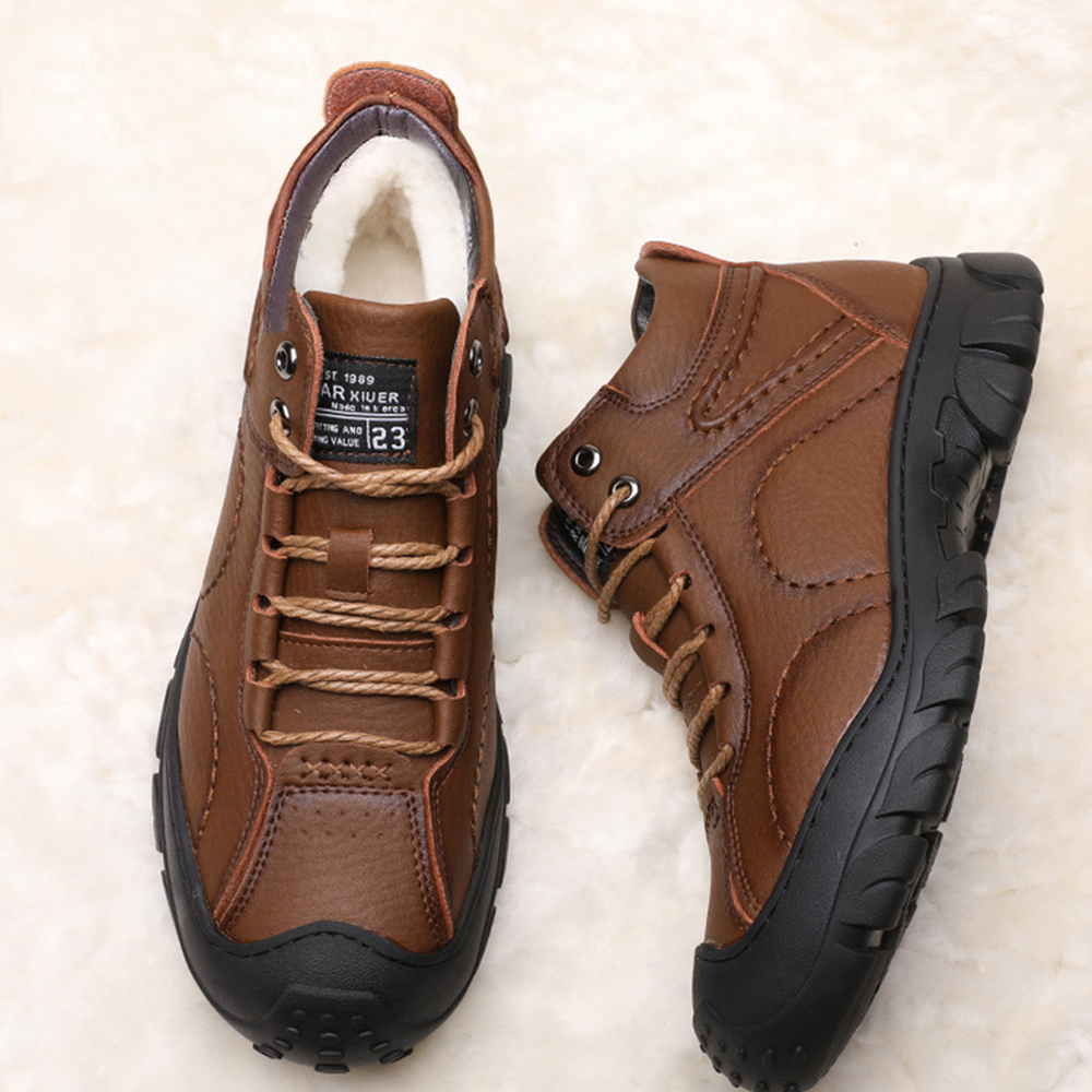 Winter-Herren-Outdoor-Fleece-warme Wanderschuhe