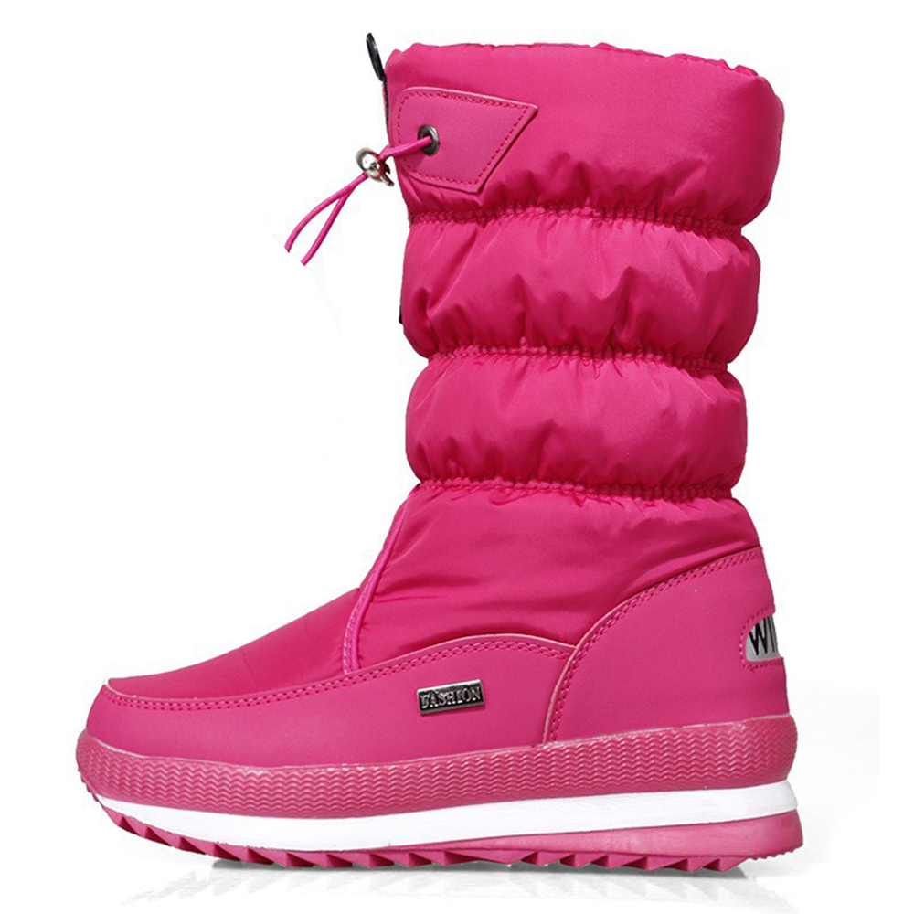 Verdickte und warme Winter-Casual-wasserdichte Anti-Ski-Stiefel in der Mitte der Wade