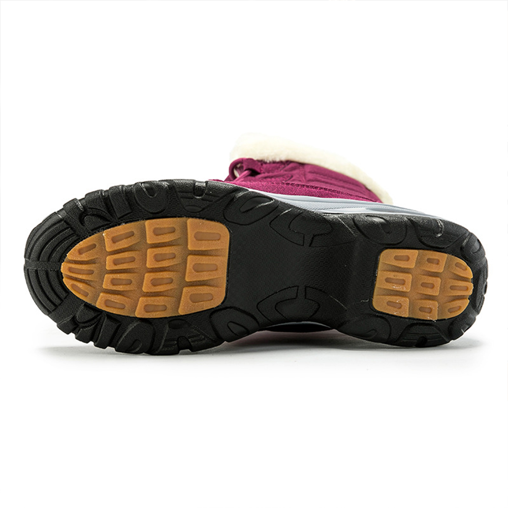 Hohe, rutschfeste Samt-Schneestiefel für Damen