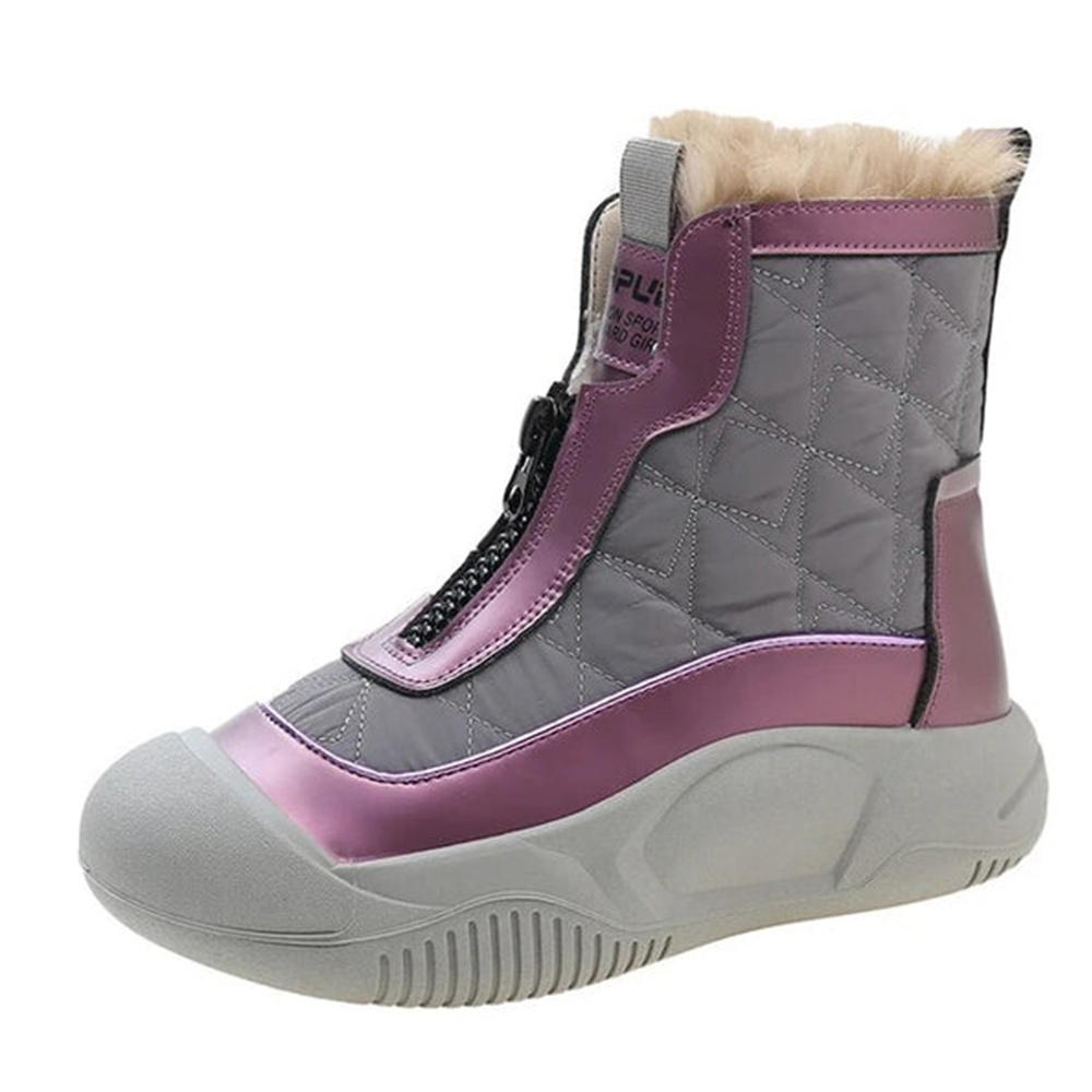 Neue Damen-Schneestiefel im Retro-Stil mit weicher Sohle und Samt