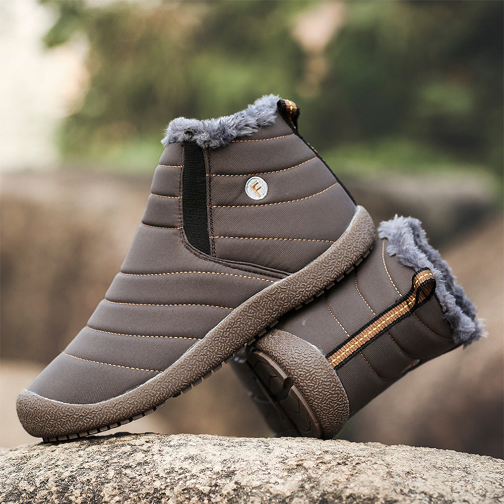 Neuer Winter plus wasserdichte Schneestiefel aus Samt