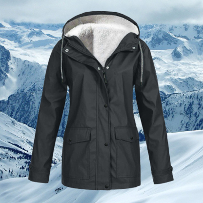 Therling Herbst und Winter neue Damen-Kapuzen-Fleecejacke