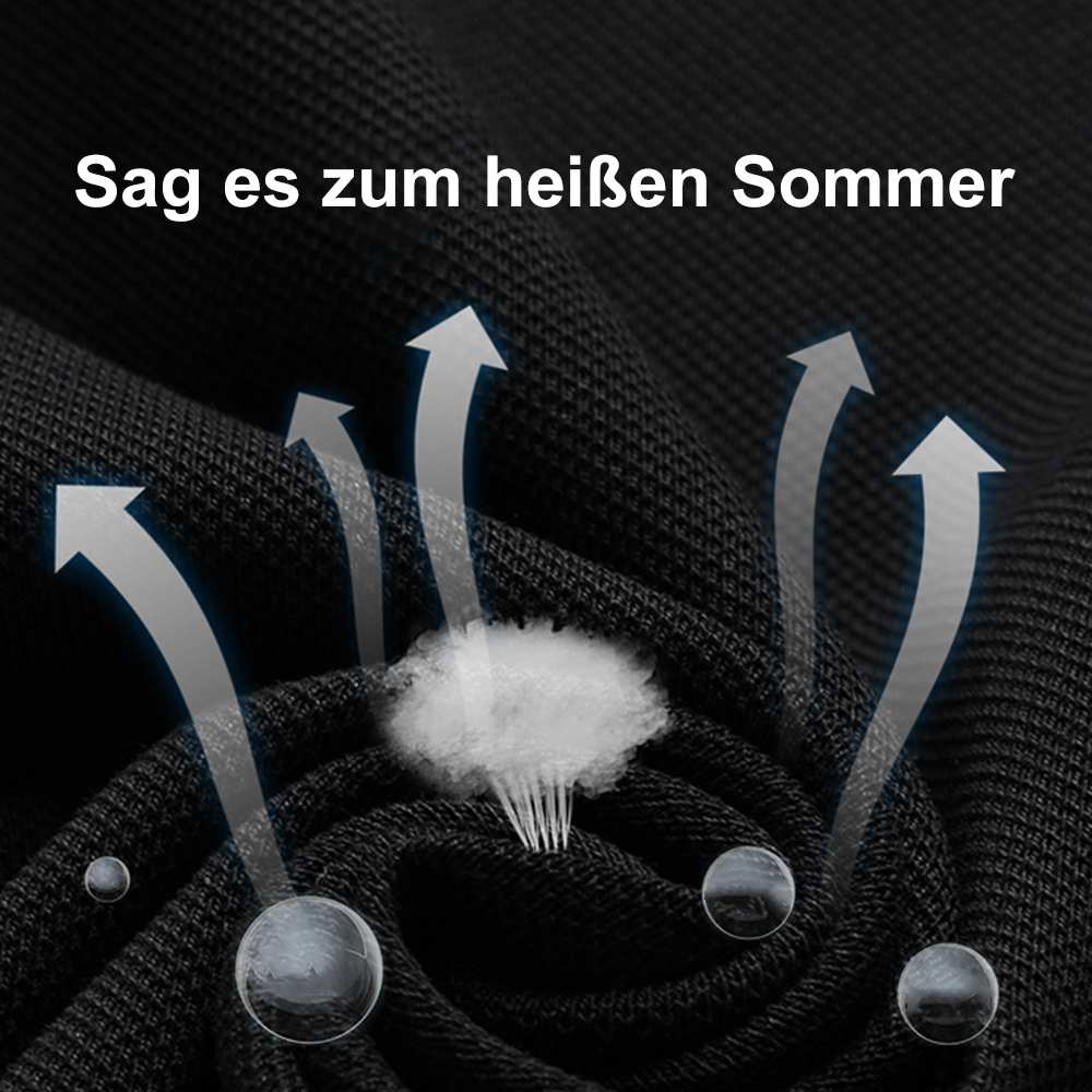 Therling™ POLO-Shirt für Herren, Revers, einfarbig, Business-Casual, kurze Ärmel
