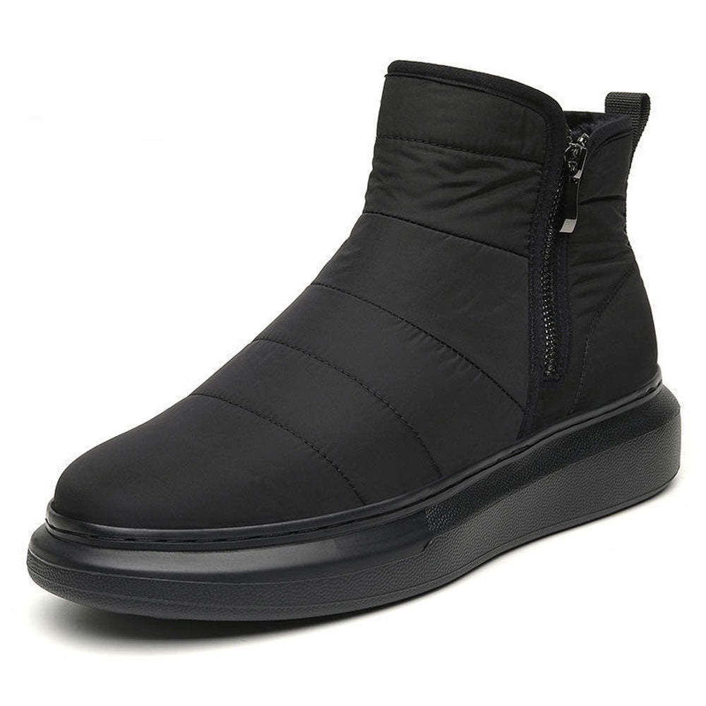 Winter-Herren-Fleece-Schneestiefel mit seitlichem Reißverschluss