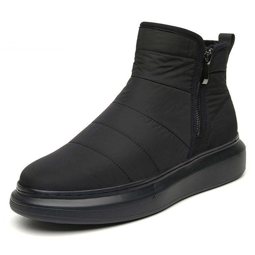 Winter-Herren-Fleece-Schneestiefel mit seitlichem Reißverschluss
