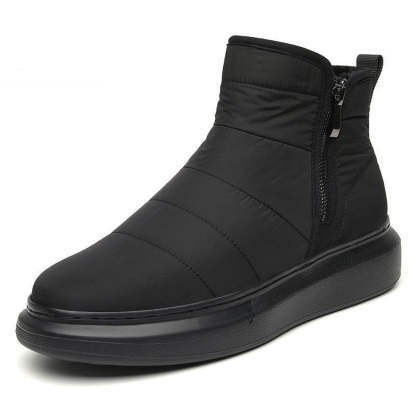 Winter-Herren-Fleece-Schneestiefel mit seitlichem Reißverschluss